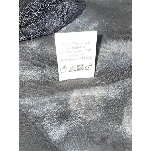 Revolve Majorelle halter Maxi dress, black lace floral slinky fairy goth size SM - Picture 12 of 14